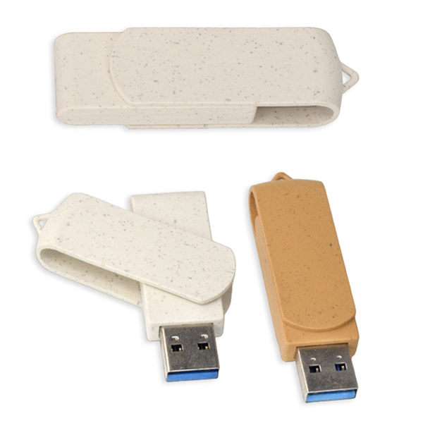 AF 106 WHEAT STRAW SWIVEL USB FLASH DRIVE