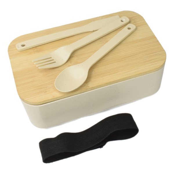 ALU 01 LUNCH BOX WITH CUTLERY SET