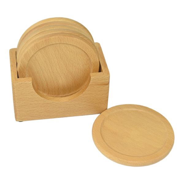ATC 02 WOOD COASTERS WITH HOLDER